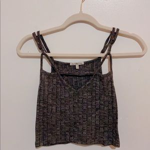 cute spaghetti straps crop top